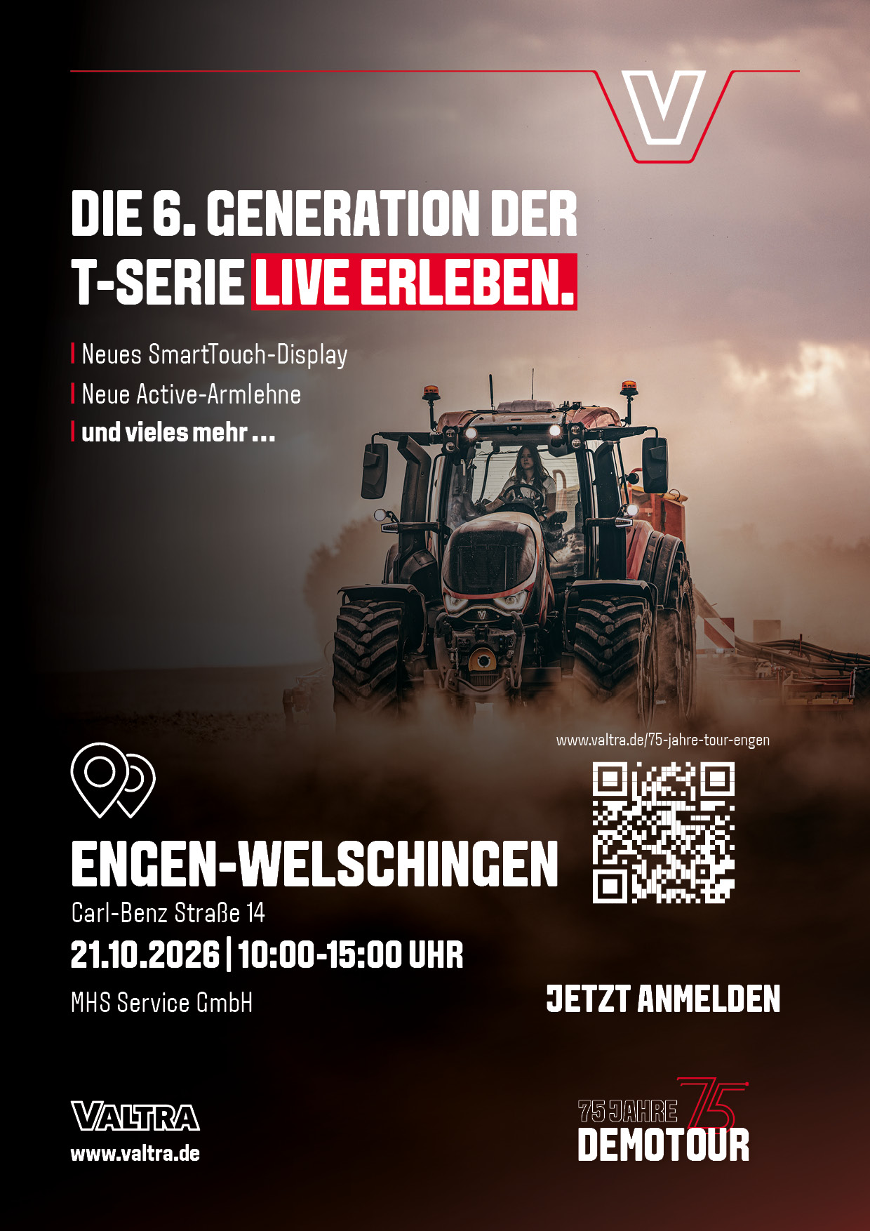 75-Jahre-Tour T6. Einladung DIN A4. Engen